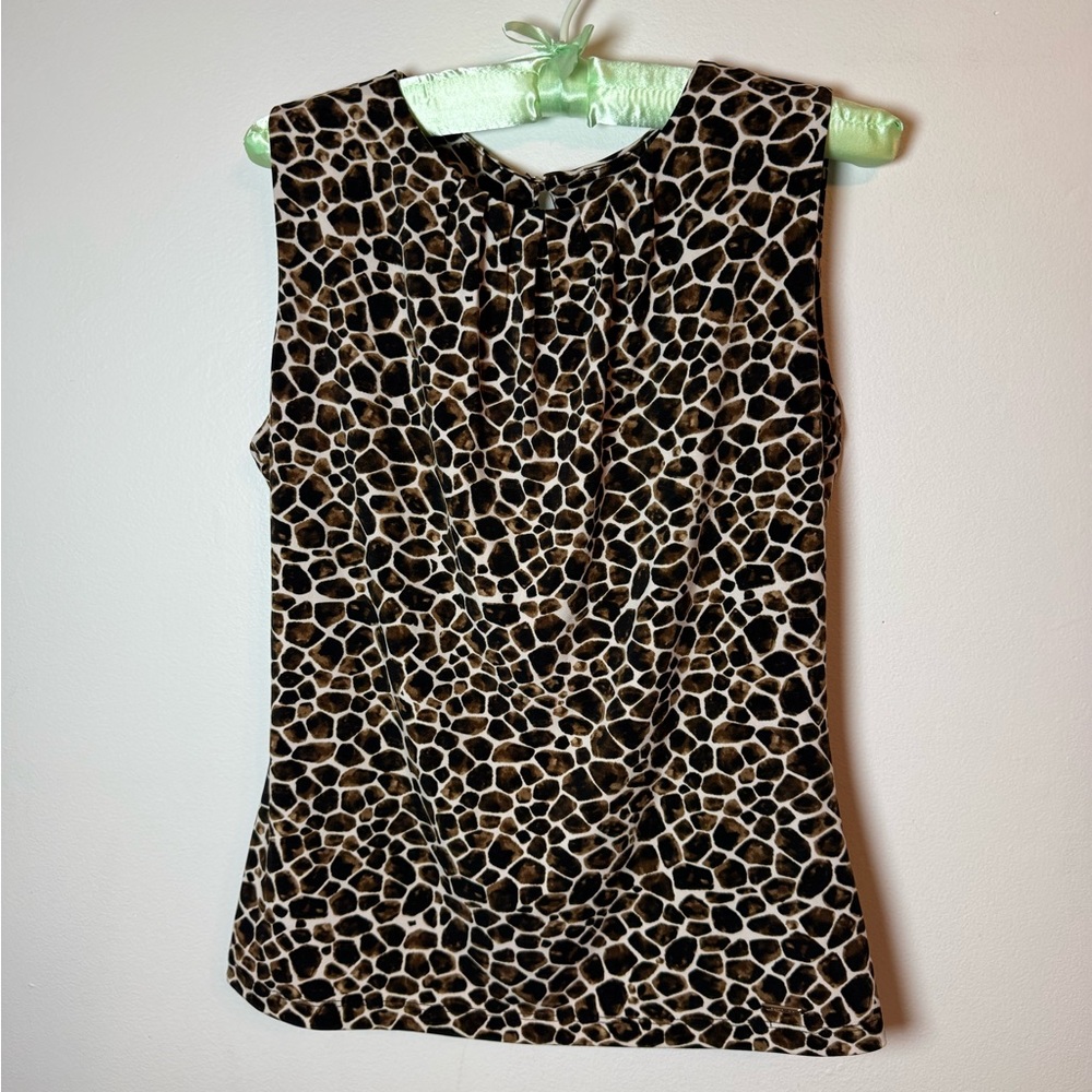 Calvin Klein Animal Print Sleeveless Blouse